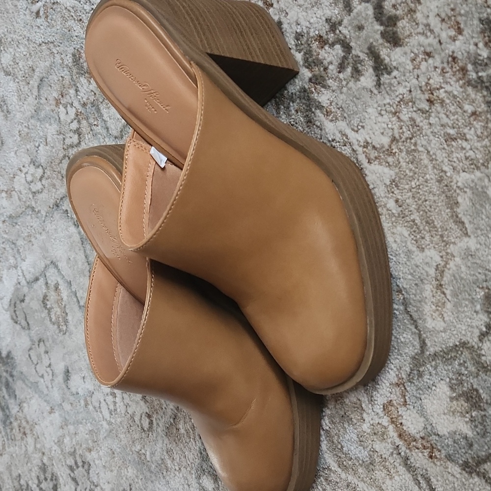 Universal Thread Womens Tess Platform Mule Heels Camel Tan Color Size 7 - Picture 4 of 6